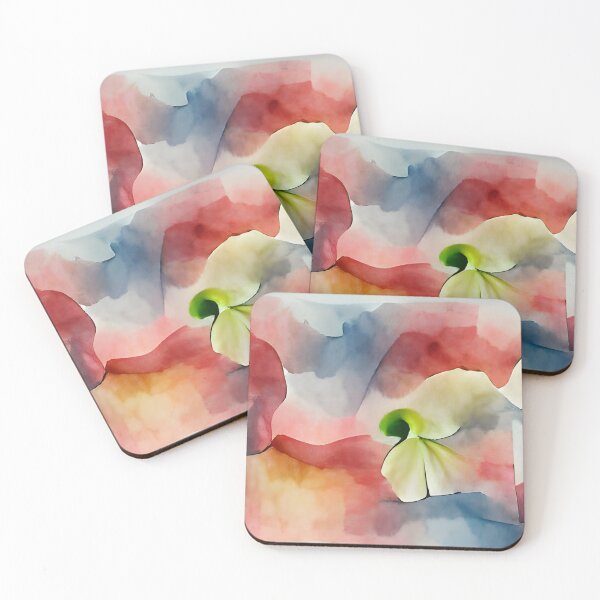 Item preview, title: tropical flowers minimalist watercolor designed and sold by AIArtwork21.