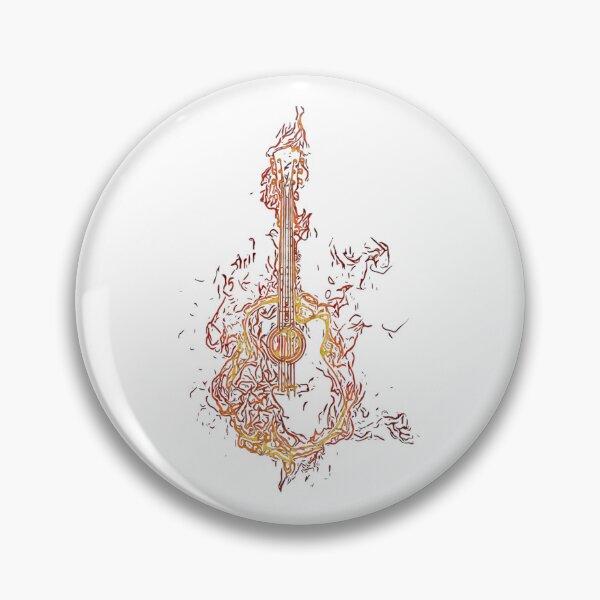 Item preview, Flaming Guitar   designed and sold by HeyRustyStore74.