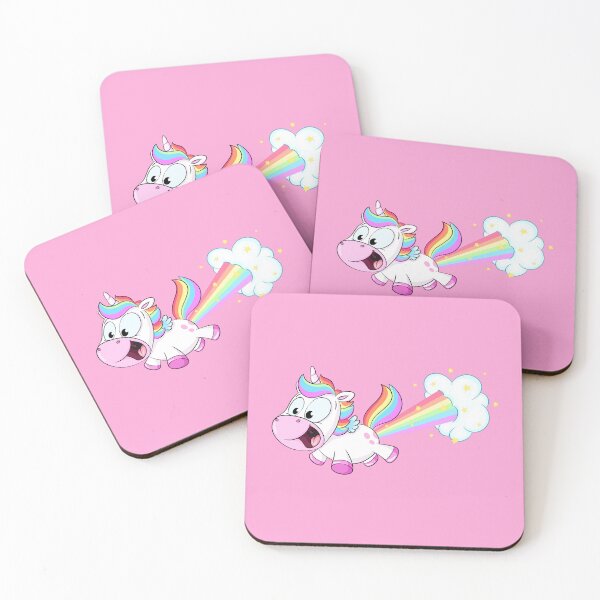 Item preview, Cute farting rainbow unicorn designed and sold by Christine Wulf.
