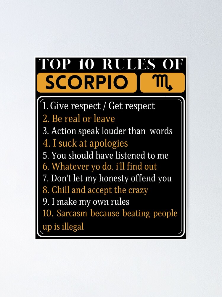 Top 10 rules of Scorpio, Funny Scorpio Facts, Zodiac Astrological Sign Top 10 rules of Scorpio, Funny Scorpio Facts, Zodiac Astrological Sign