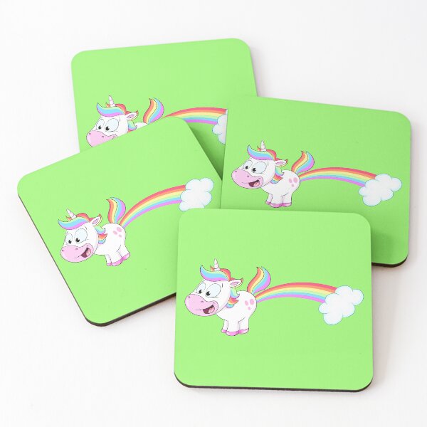 Item preview, Cute farting rainbow unicorn designed and sold by Christine Wulf.