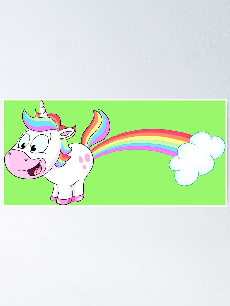 Cute Farting Rainbow Unicorn Poster For Sale By Christine Wulf Redbubble 3480