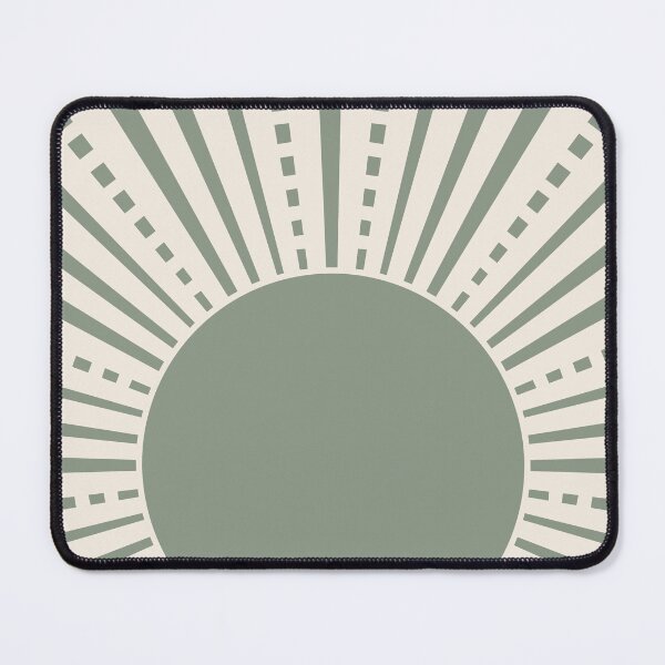 Item preview, Geometric Sun in Sage Green designed and sold by ArticraftShop.