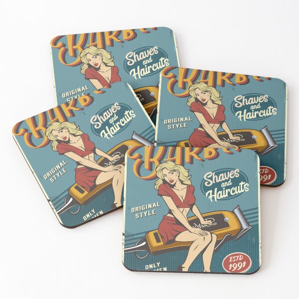 Item preview, Barber Lady Vintage Poster designed and sold by PUSTOTA86.