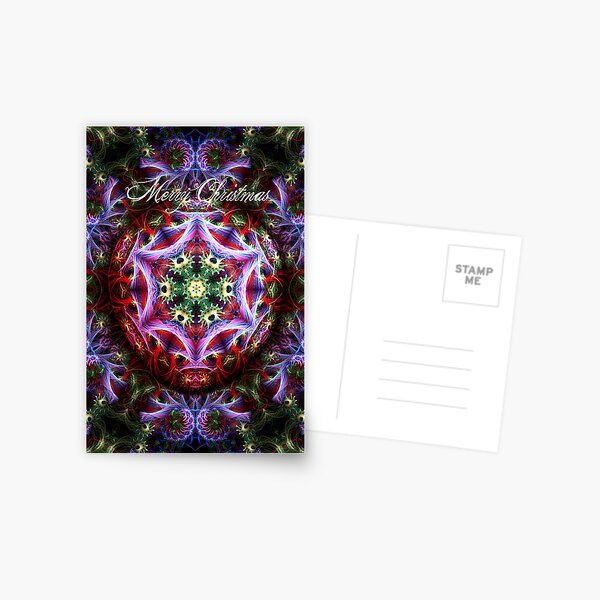 Christmas Fractalart Card Postcard