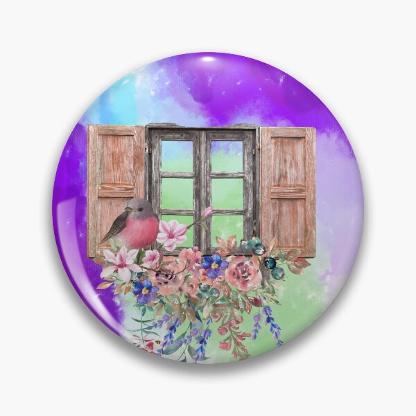 Item preview, Flowers in Window Box of Old Window designed and sold by tomorrowsart.