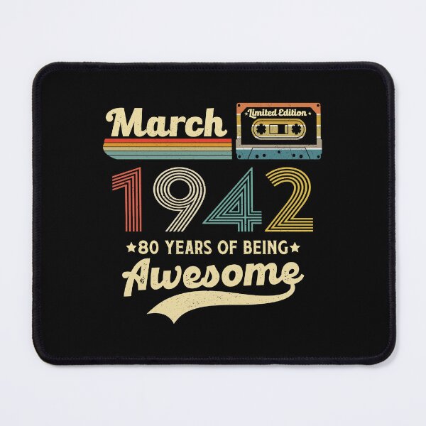 Item preview, Vintage 80th march birthday, limited edition one of a kind gift for grandpa  designed and sold by Majesticoo.
