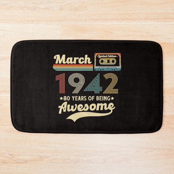 Item preview, Vintage 80th march birthday, limited edition one of a kind gift for grandpa  designed and sold by Majesticoo.