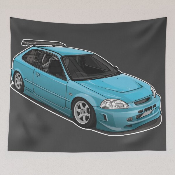 Item preview, Civic EK9 Cyan Hatchback Coupe designed and sold by carvect-id.