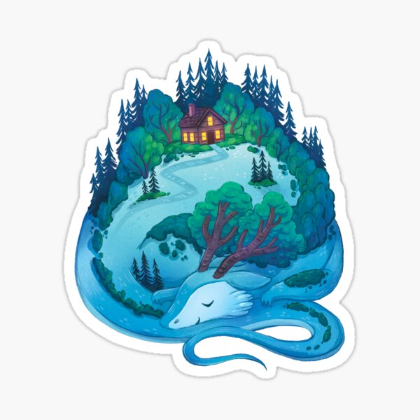 Item preview, Sleepy Forest Dragon At Night  designed and sold by michelledraws.