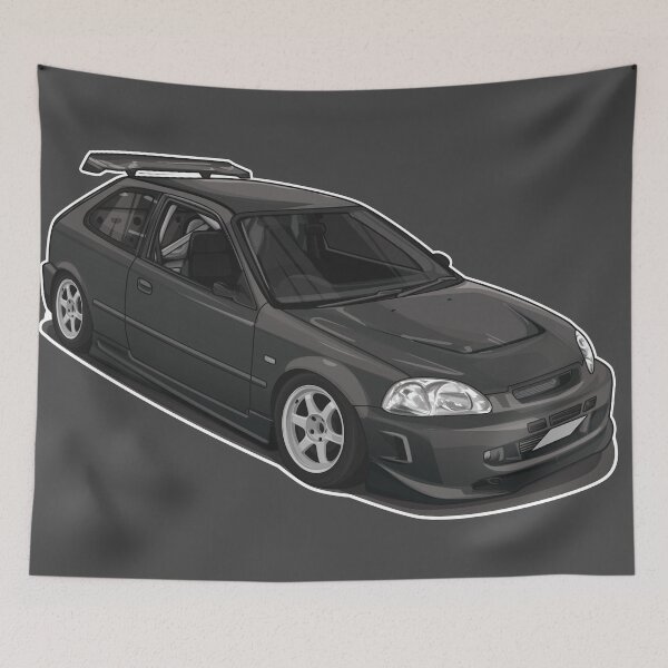 Item preview, Civic EK9 Grey Hatchback Coupe designed and sold by carvect-id.