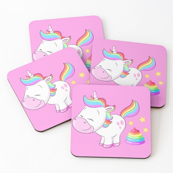 Item preview, Cute pooping rainbow unicorn designed and sold by Christine Wulf.