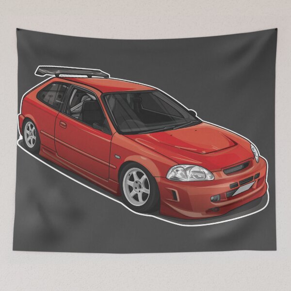 Item preview, Civic EK9 Red Hatchback Coupe designed and sold by carvect-id.