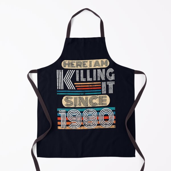 Item preview, Born In 1980 Vintage Retro Here I Am Killing It Since 1980 designed and sold by DeannaMarks.