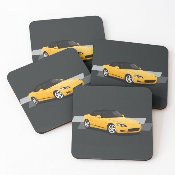 Item preview, AP1 - Yellow Japanese Roadster 3/4 view designed and sold by ApexFibers.