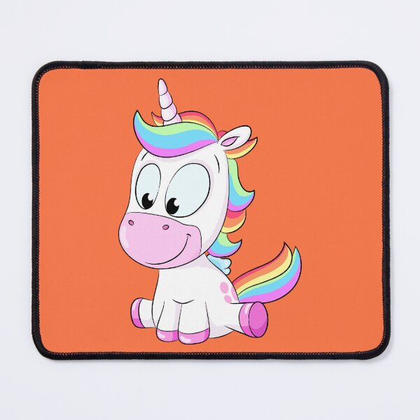 Item preview, Cute sitting rainbow unicorn designed and sold by Christine Wulf.