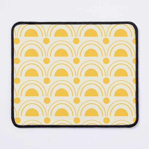Item preview, Geometric arches dots motifs seamless pattern in yellow designed and sold by by-jwp.
