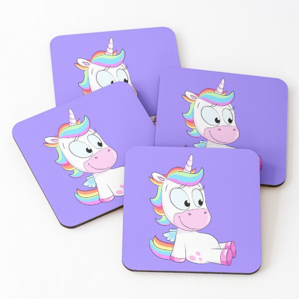 Item preview, Cute sitting rainbow unicorn designed and sold by Christine Wulf.