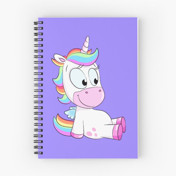 Item preview, Cute sitting rainbow unicorn designed and sold by Christine Wulf.