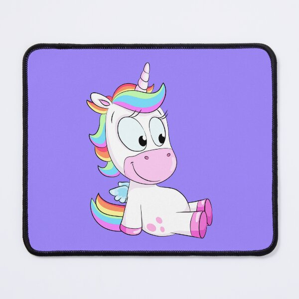 Item preview, Cute sitting rainbow unicorn designed and sold by Christine Wulf.