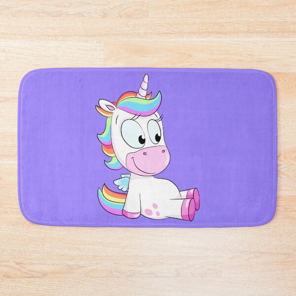 Item preview, Cute sitting rainbow unicorn designed and sold by Christine Wulf.