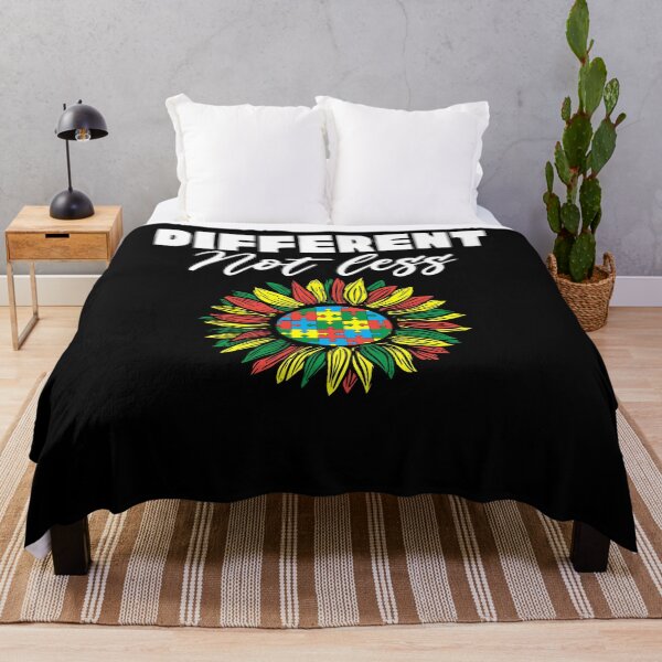 Item preview, Different Not Less Sunflower Autism Puzzle Awareness Month designed and sold by Dressed For Duty.