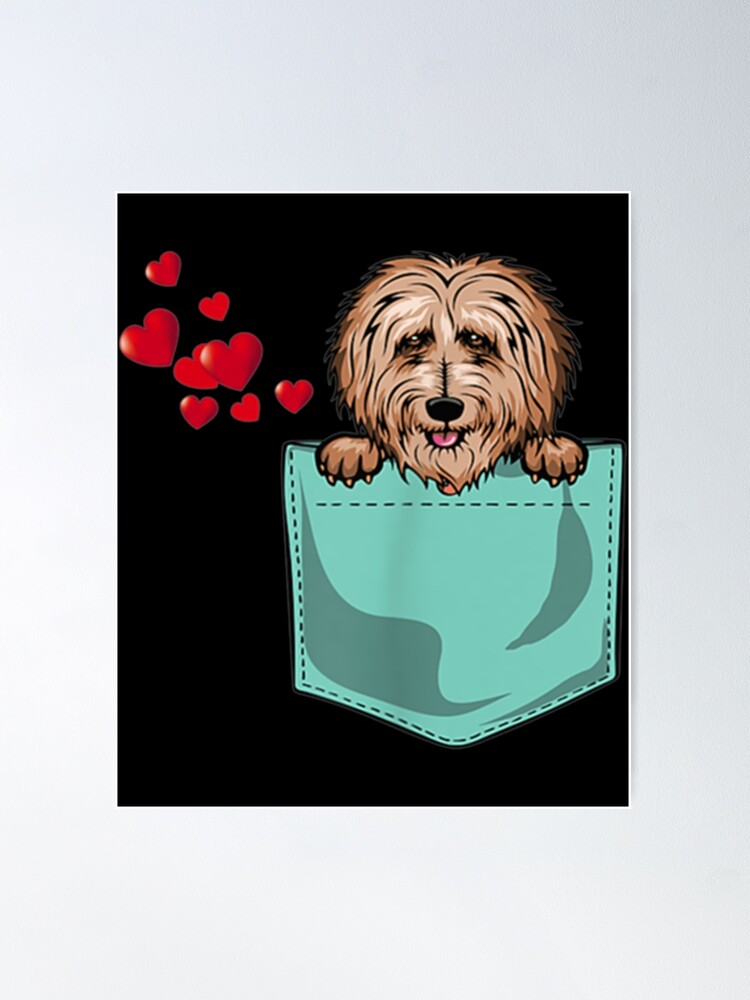 Funny Poodle Goldendoodle In Pocket Dog Heart Valentine Gift