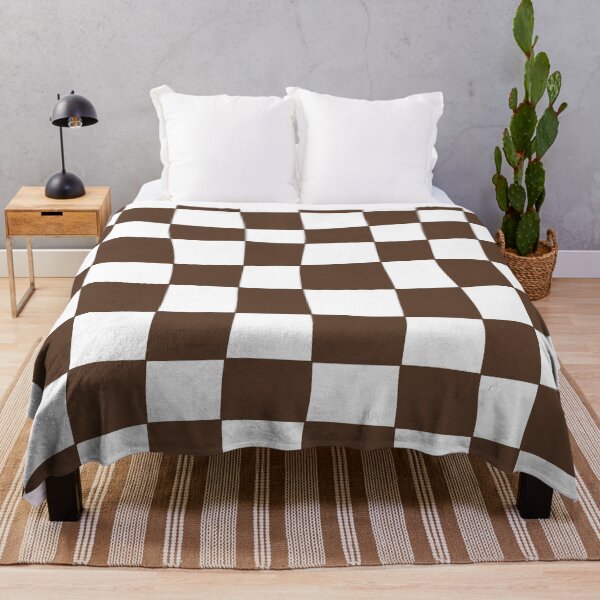 Item preview, Hand Drawn Checkerboard Pattern (brown/white) designed and sold by Design Minds Boutique.