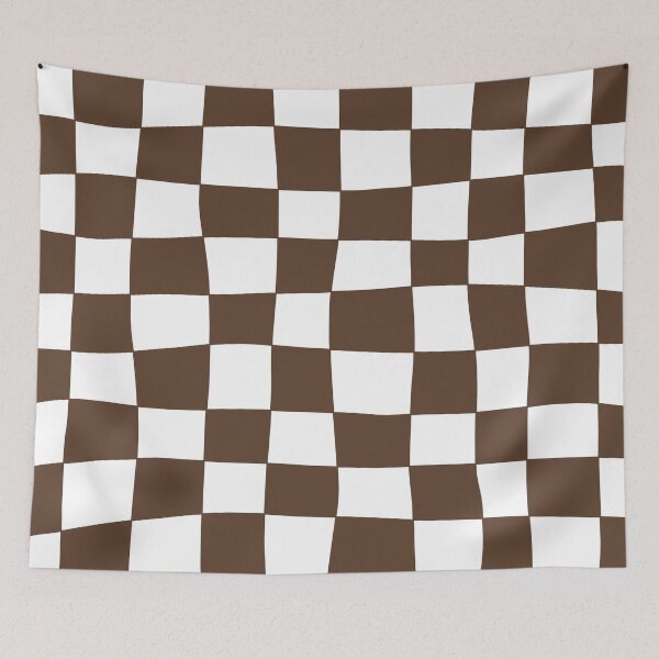 Item preview, Hand Drawn Checkerboard Pattern (brown/white) designed and sold by Design Minds Boutique.