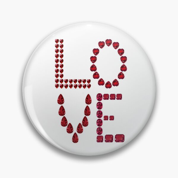 Item preview, Ruby Gemstone July Birthstone Red the word Love designed and sold by DigitalGemArt.