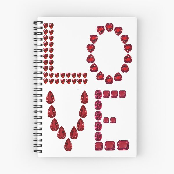 Item preview, Ruby Gemstone July Birthstone Red the word Love designed and sold by DigitalGemArt.