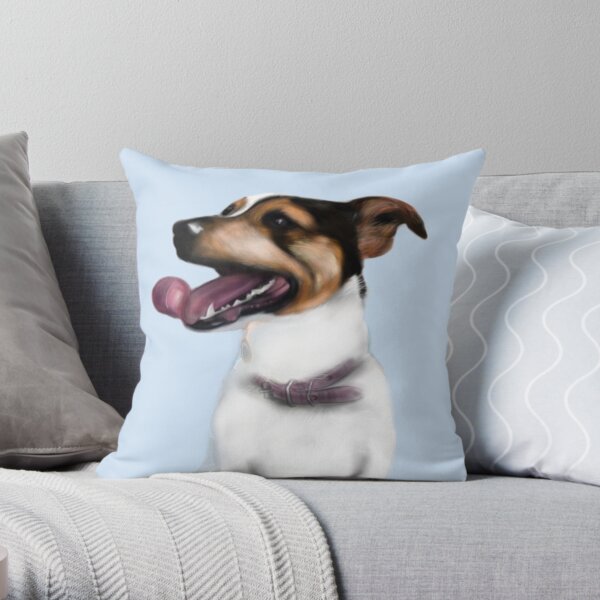 Smartie Jack Russell Terrier Design Throw Pillow