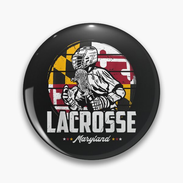 Item preview, Lacrosse Player Maryland Flag Lax retro designed and sold by romanl3.