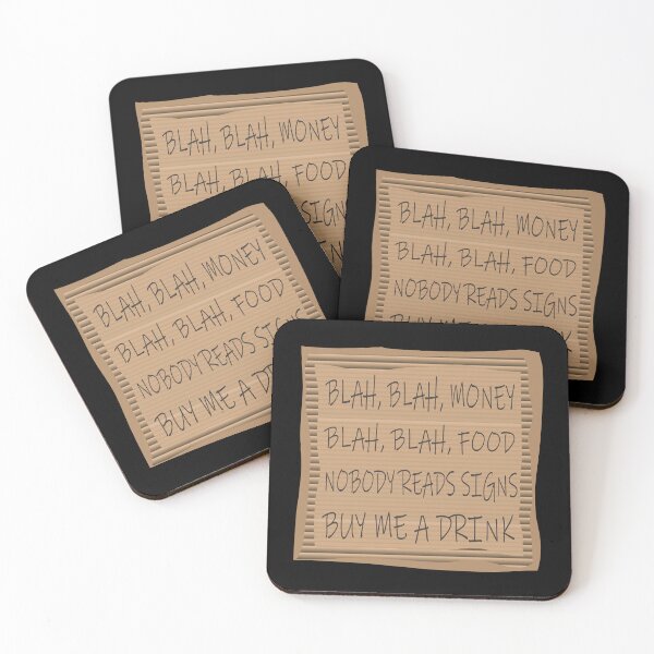 Item preview, Cardboard Sign Buy Me A Drink designed and sold by dhajr.