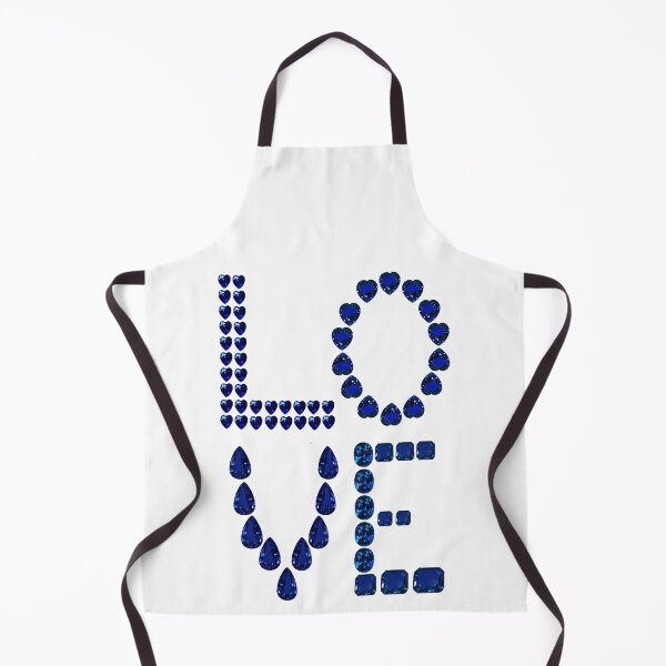 Item preview, Sapphire Gemstone September Birthstone Blue the word Love designed and sold by DigitalGemArt.