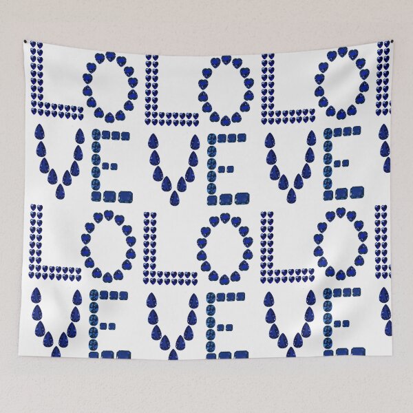 Item preview, Sapphire Gemstone September Birthstone Blue the word Love designed and sold by DigitalGemArt.