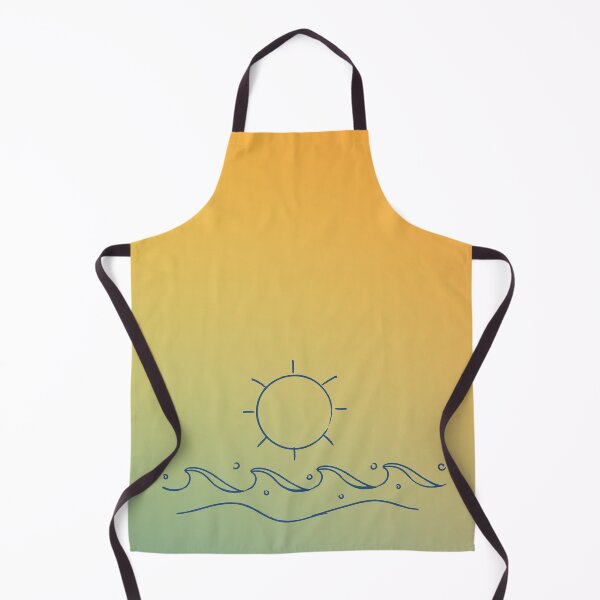 Item preview, Vintage Hawaiian aloha, simple sun and wave drawing with sunset designed and sold by Emily Roberts.