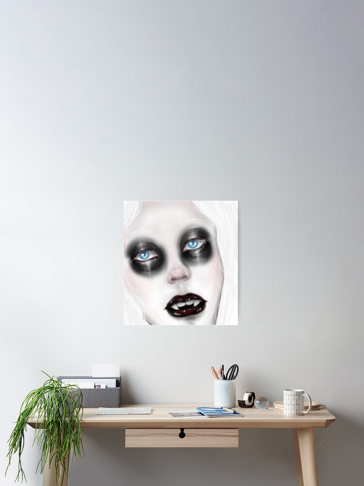 Thumbnail 1 of 3, Poster, White Hair Vampire designed and sold by sadhyena-art.