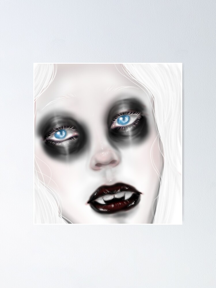 Thumbnail 2 of 3, Poster, White Hair Vampire designed and sold by sadhyena-art.