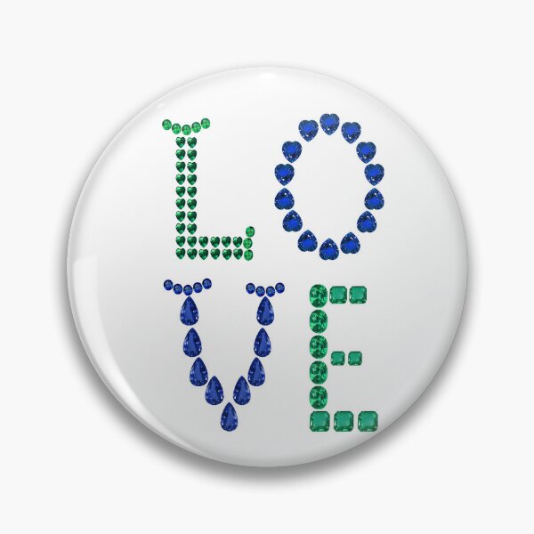 Item preview, Green Blue the word Love designed and sold by DigitalGemArt.