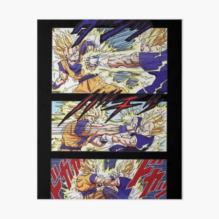 SSJ2 Goku vs Majin Vegeta Manga Page | Art Board Print