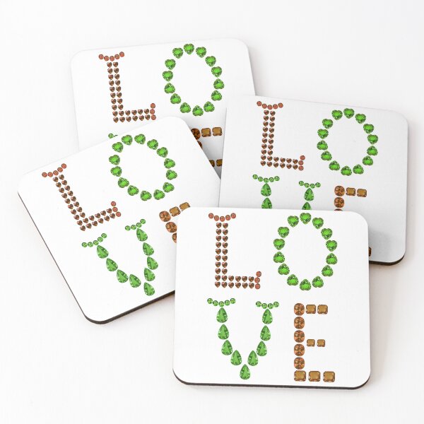 Item preview, Green Orange the word Love designed and sold by DigitalGemArt.