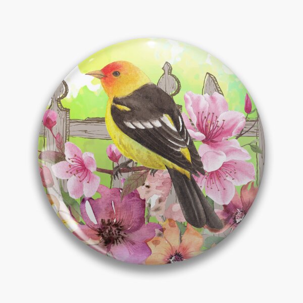 Item preview, Garden Fence With Bird and Flowers designed and sold by tomorrowsart.
