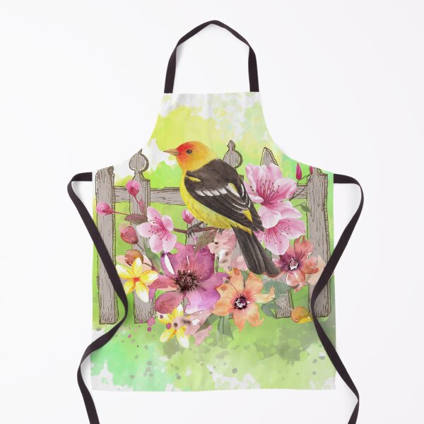 Item preview, Garden Fence With Bird and Flowers designed and sold by tomorrowsart.