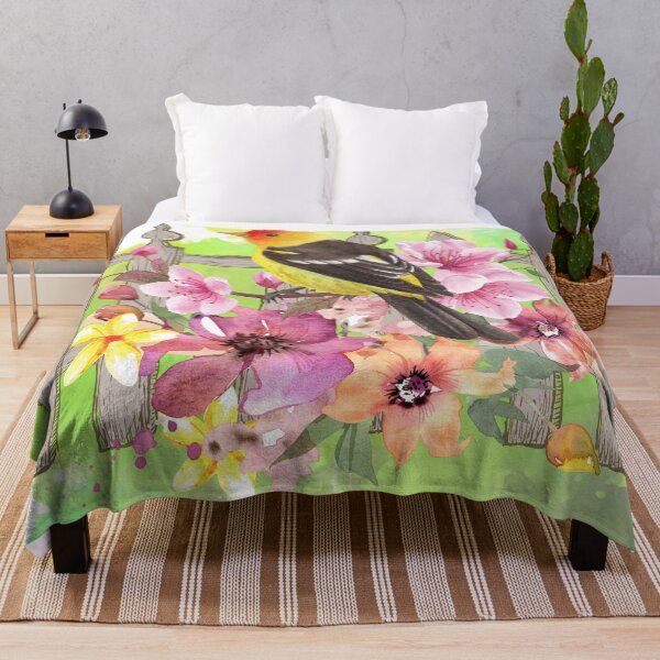 Item preview, Garden Fence With Bird and Flowers designed and sold by tomorrowsart.