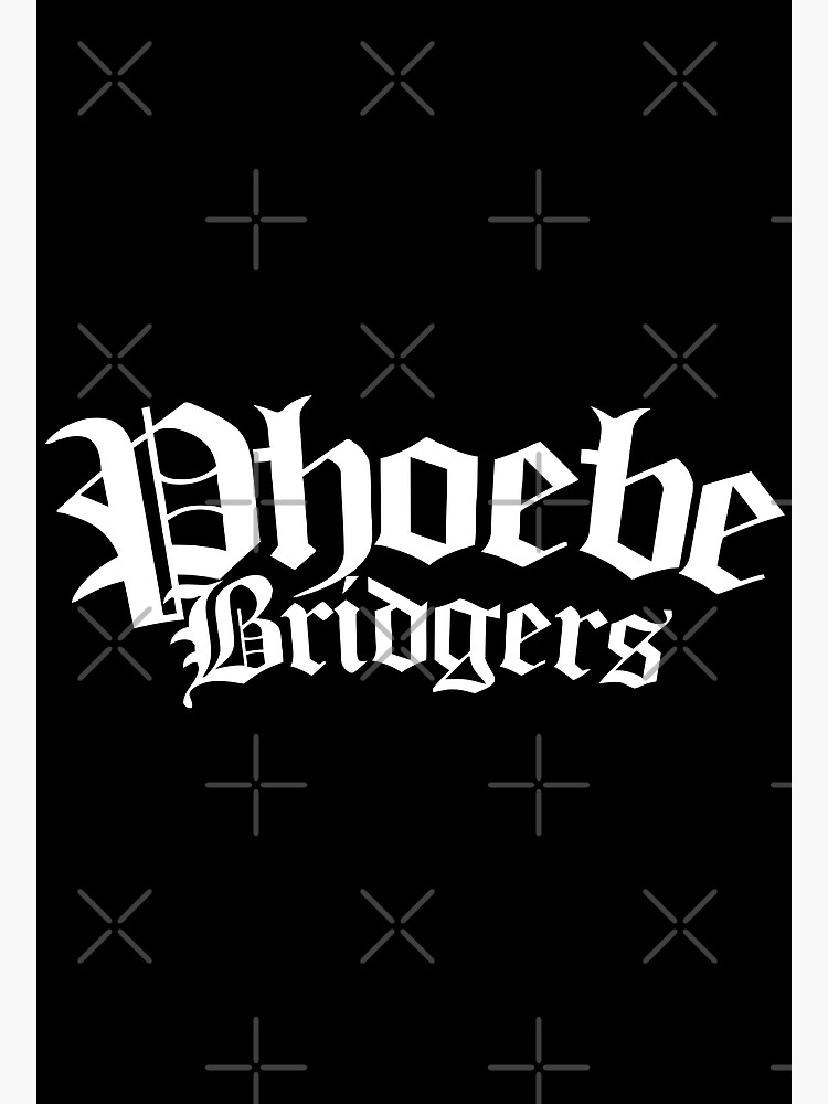 phoebe-bridgers-merch-phoebe-bridgers-white-logo-metal-print-for-sale