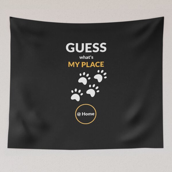Item preview, funny bloodhound dog mantrailing or doggies T-shirt. Guess what's my place with dogs at home. designed and sold by MayaAndNora.