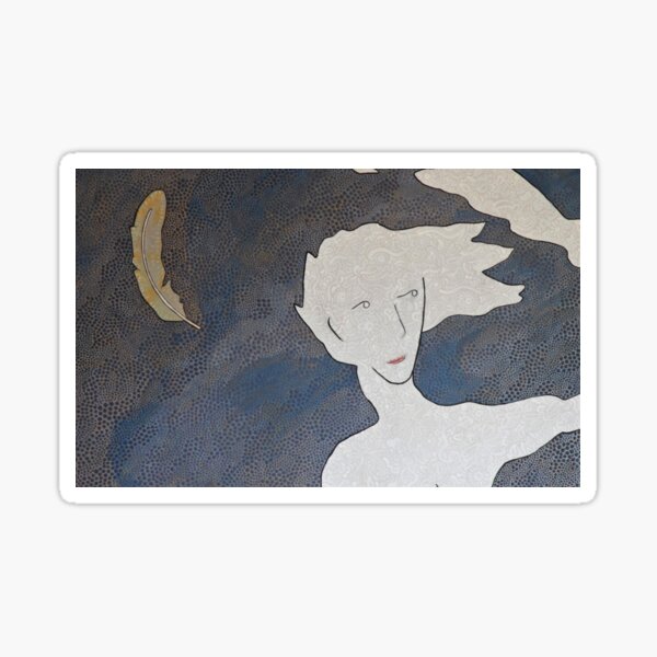 âme femme et plume Sticker
