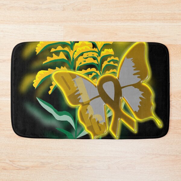 Artikelvorschau, DIPG Schleifenschmetterling mit Blumen entworfen und verkauft von AFordhamDesigns.