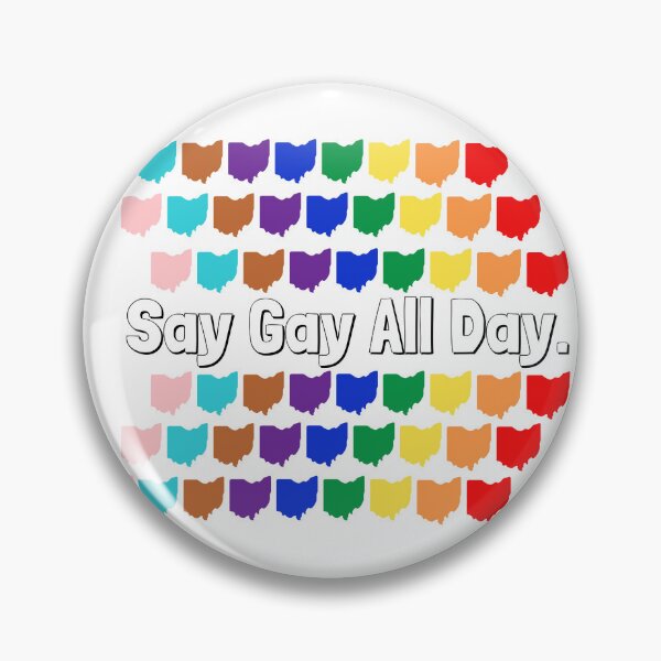 Artikelvorschau, Sagen Sie den ganzen Tag schwul | Ohio | Hausrechnung 616 | HB616 | LGBTQ+ | Stoppen Sie Hass | Stopp H8 | Verbündeter | Klartext-Option mit schwarzem Rand entworfen und verkauft von CtrlZDigitalD.